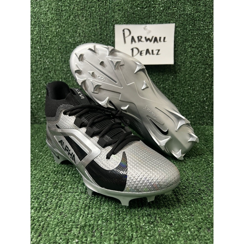 Nike Alpha Menace 4 Elite x Saquon Barkley Metallic Silver Men's 8.5 IF0112-001